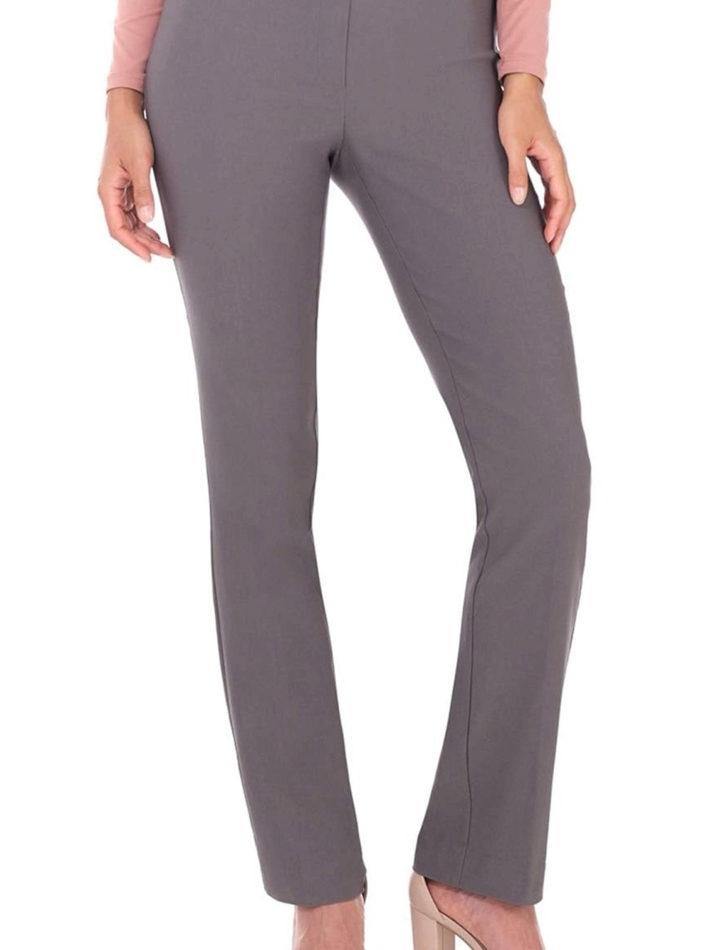 Women's Gray Straight-Leg Ponte Pants
